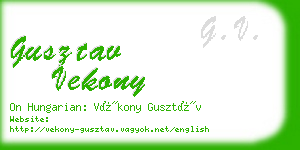 gusztav vekony business card